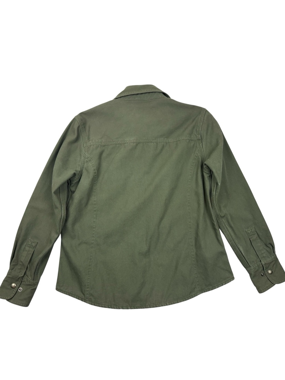 Carhartt Womens Flannel Lined Canvas Shirt Jacket M - Picture 2 of 6